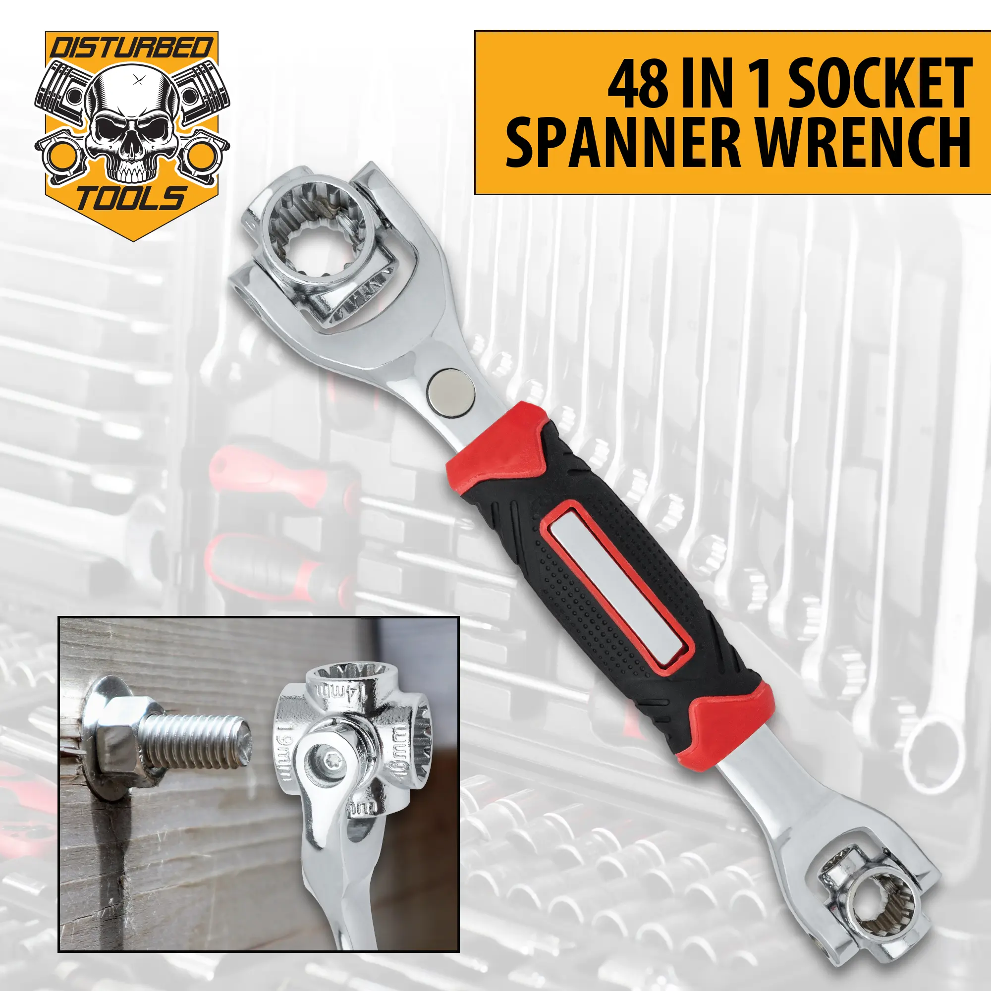 Disturbed Tools 48-In-1 Socket Spanner Wrench Disturbed Tools 48-In-1 Socket Spanner Wrench