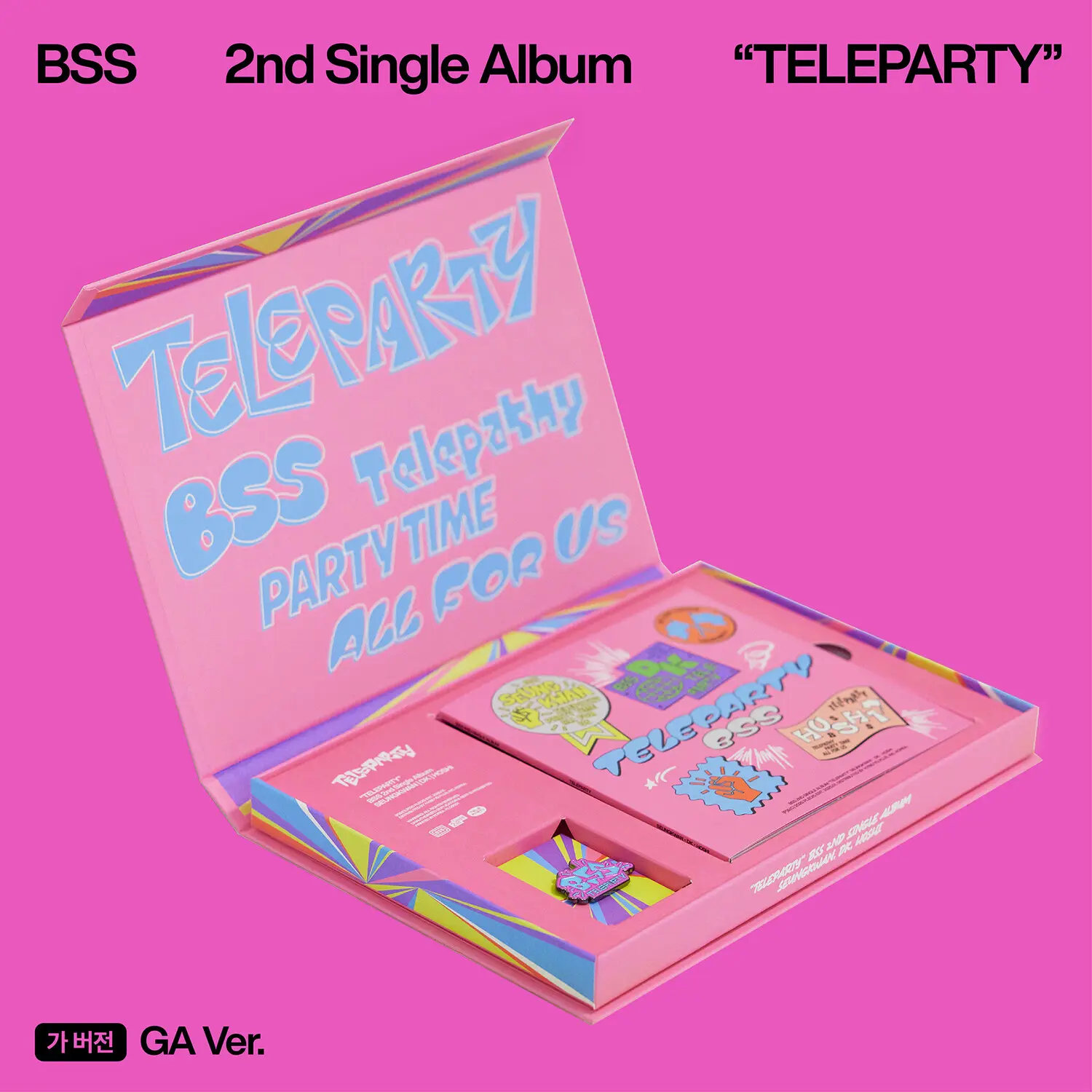 Bss (Seventeen) - BSS 2nd Single Album 'TELEPARTY' (GA Ver.)  [CD5 MAXI-SINGLE] Photo Book, Photos, Pin, Poster, Stickers