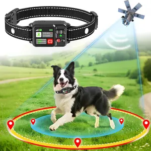 GPS Wireless Dog Fence System, Electric Dog Fence with GPS Technology, Ipx7 Waterproof, Rechargeable, Beep Vibration Shock Correction