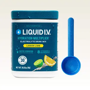 Liquid I.V. Hydration Multiplier - Lemon Lime - MultiServe - Scooper Included | Electrolyte Powder Drink Mix | Convenient MultiServe Container | 8 Vitamins & Nutrients | 30 Servings per Container