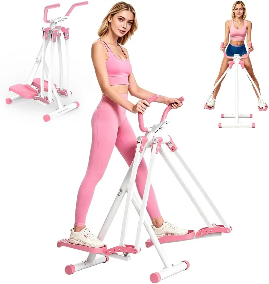 【SAVEYOUR】Air Walk Elliptical Trainer - Compact Steel Frame Home Gym Equipment, At Home Cardio Workout Gear with Digital Monitor, 300 LBS Max Weight Capacity, Multifunctional Total Body Workout Tool