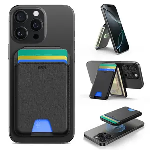 ESR Upgraded for MagSafe Wallet, 3/5 Card Holder, RFID Blocking, Magnetic Wallet for iPhone with Adjustable Stand, Slim for iPhone 17/16/15/14/13/12 Series, Not for Mini, Vegan Leathe