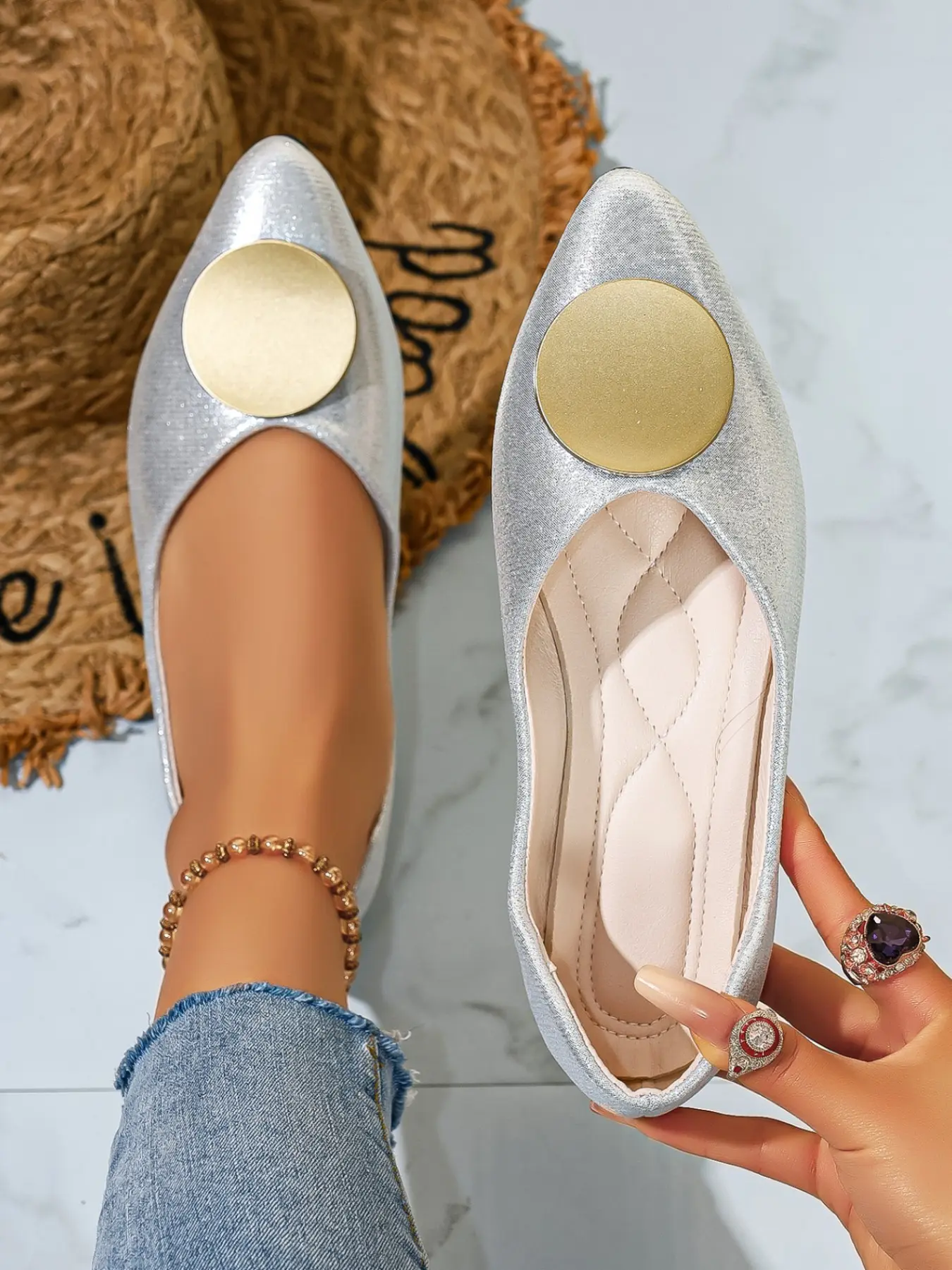 Women's Soft Casual Foldable Slip-On Flat Shoes, Lightweight Barefoot Feel, Ideal for Outdoor Wear, Comfortable Everyday Footwear