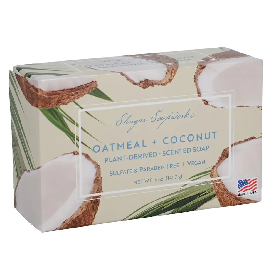 Shugar Soapworks Venezia Oatmeal & Coconut Soap, 5-oz. Skincare Vegan