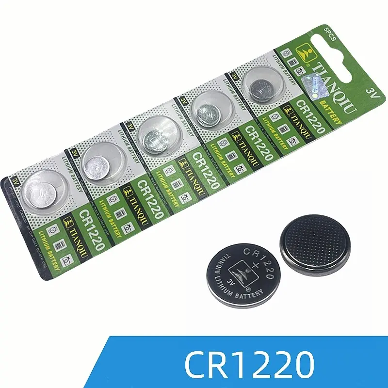 Cr1220 3v Lithium Button Battery, Ideal for Keys, Watches, Accessories, Compact and Reliable Power Source, Perfect for Small Electronics