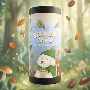 Instant Mushroom Coffee - Brumby Brew Papua New Guinea Single Origin Beans - Cognitive and Immune Support With Lion's Mane and Chaga Extract