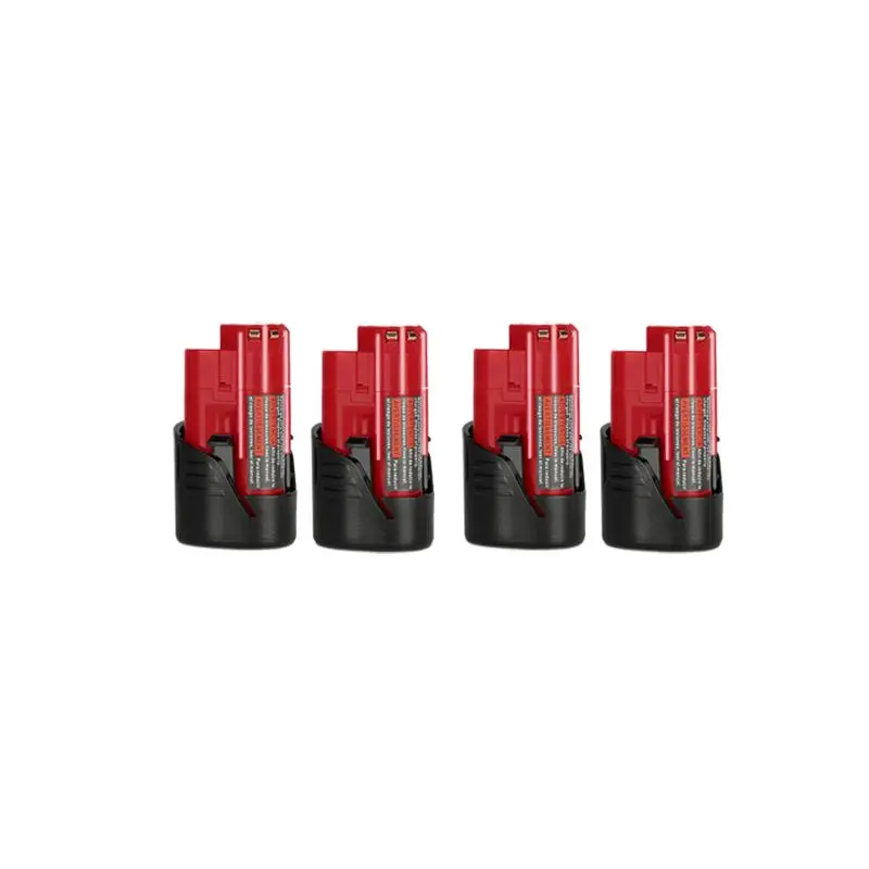 【DealsForYouDays】4 Packs 3000mAh 12V Lithium Battery Compatible for Milwaukee 12V Battery, Compatible for Milwaukee ΛΛ12 Battery 12 Volt Cordless Tools 48-11-2401 48-11-2412 48-11-2411 48-11-2420 48-11-2440