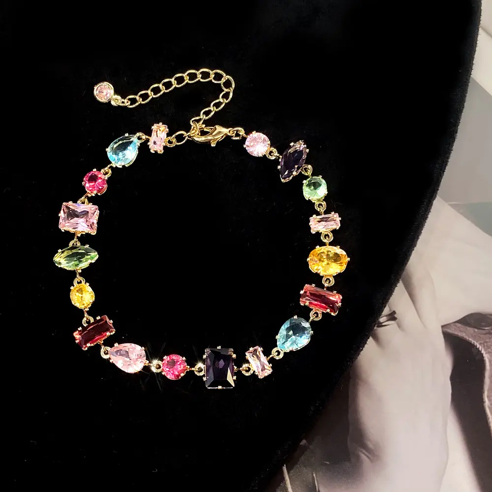 Serelune Jewelry B Dopamine Candy Bracelet for Women 18K Gold Plated Mood Boosting Jewelry Y2K Energy Beaded Bracelet Thoughtful Gift for Girlfriend BFF Her Jewelry valentines gifts for gf gifts for bestfriend