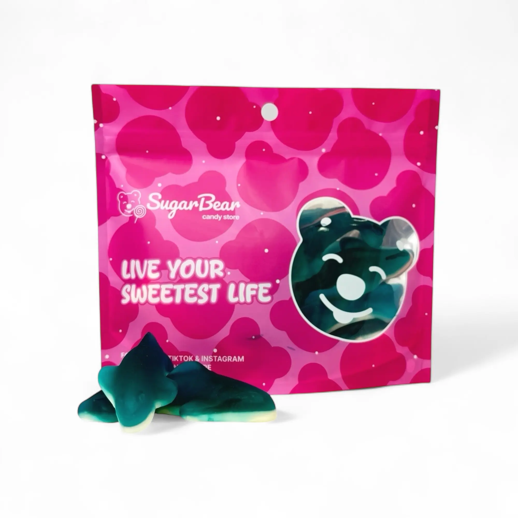 Giant Gummy Blue Shark - Soft & Sweet Giant Gummy Candy - Fun Treat for Candy Lovers 4 oz & 8 oz & 1 lb Bag