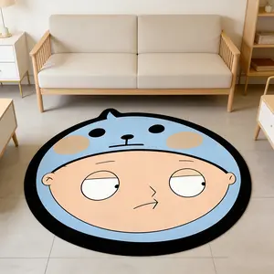 Funny Expression Odd Shaped Rug, Cute Dumpling Design, Universal Fun Decorative Carpet for Living Room and Bedroom