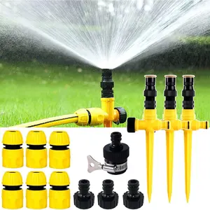 360° Rotation Auto Irrigation System Garden Lawn Sprinkler Patio, 90°/180°/360°, Adjustable at Will for Outdoor Grass Garden Yard Lawns (3 PCS)