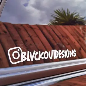 2Pcs Custom Instagram Username Social Media Tag - Vinyl Sticker Decal