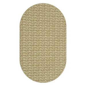 3 x 5 ft Polyester Brown Oval Soft Non Slip Modern Soild Living Room Bedroom Dining Room Machine Washable Throw Rug