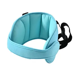 Adjustable Child Car Seat Head Support Band, Soft Kids Head Holder Head Strap, Safety Head & Neck Pillow Support - Comfortable Sleep Solution, Lake Blue