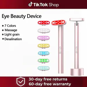 Eye Lift Wand, 3 in 1 Vibrating 98°F to 113°F LCD Eye Massager for Dry Eyes, Dark Circles and Puffiness, Face & Neck Lifting Tool for Fine Lines and Wrinkles