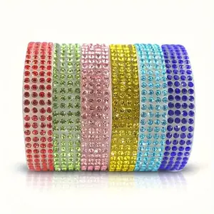 0.9cm Wide 91cm Long, Long Length Crystal Self-adhesive Strip, Rhinestone Strip Decorative Strip, Clothing Sewing Accessories, Rhinestone Tape Roll, Used For DIY Crafts, Wedding Party Decoration, Car Phone Clothing Bag Decoration