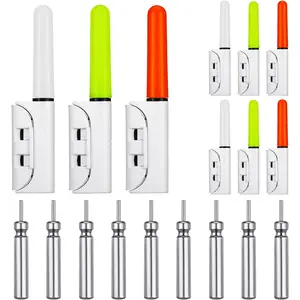 Retisee 9 Pcs 2.5 Inch Fishing Glow Sticks LED Fishing Pole Light Night Fish Strike Alert Glow Stick Bite Alarm Night Fish Rod Waterproof Luminous Rod