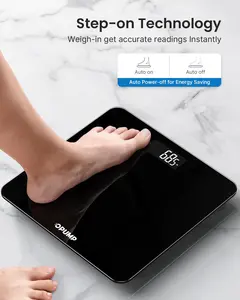 OPUMP Multi-color Digital Bathroom Scale – High Accuracy Body Weight Scale with Backlit LED Display & Unit Conversion (KG/LB/ST)