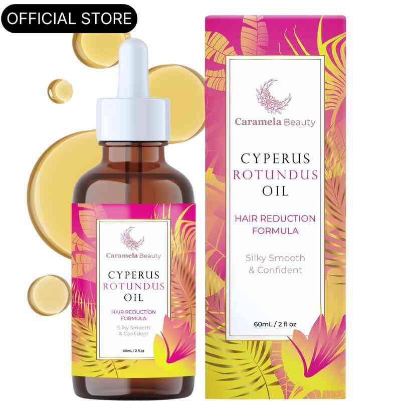 2 Bottles Caramela Beauty Cyperus Rotundus Oil - 60ml Natural Cyperus Rotundus Oil For Hair Removal, Moisturizing & Soothing Cyperus Oil For Reducing Body Hair Growth, Hair Removal Oil Ideal for All Skin Types