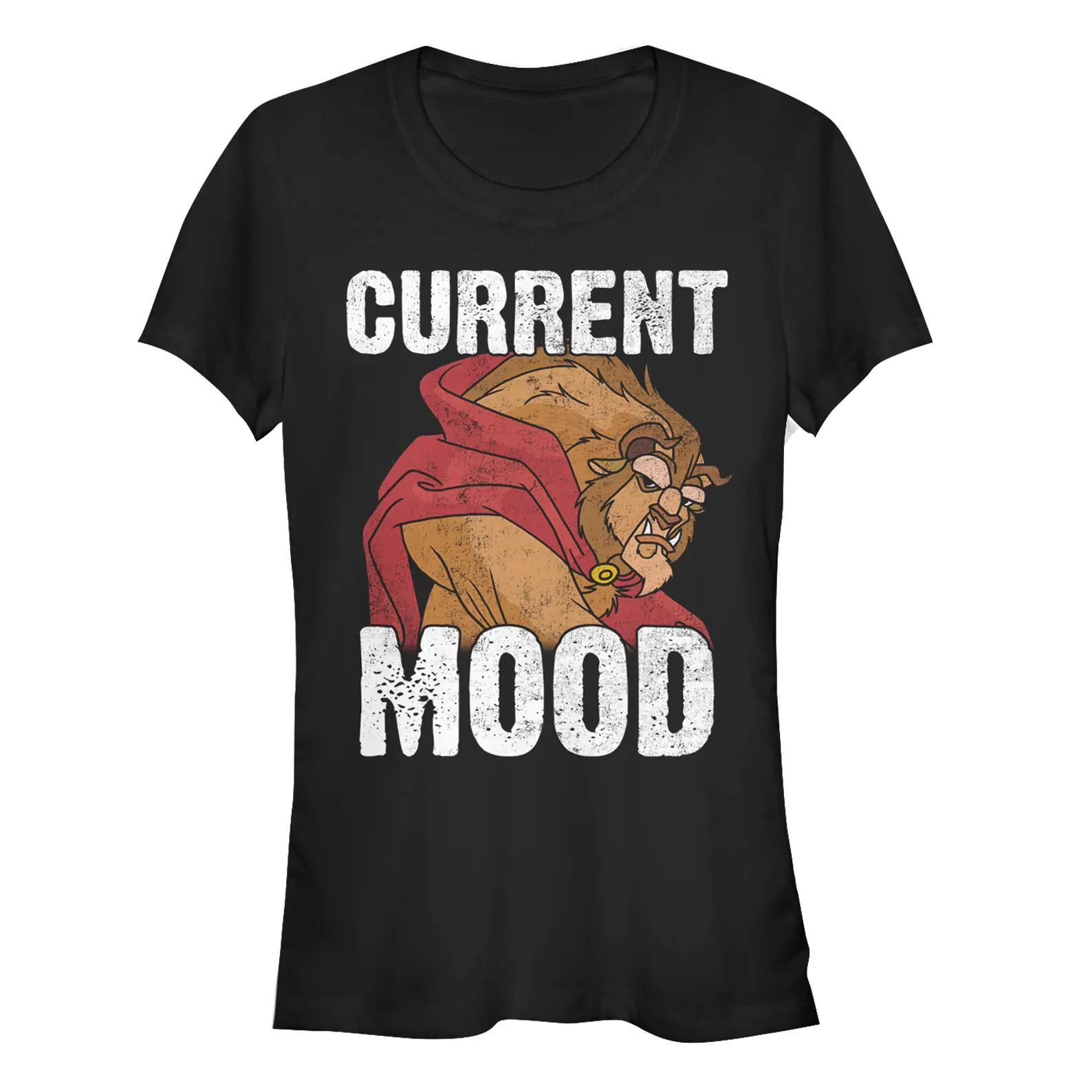 Juniors Womens Beauty and the Beast Current Mood T-Shirt
