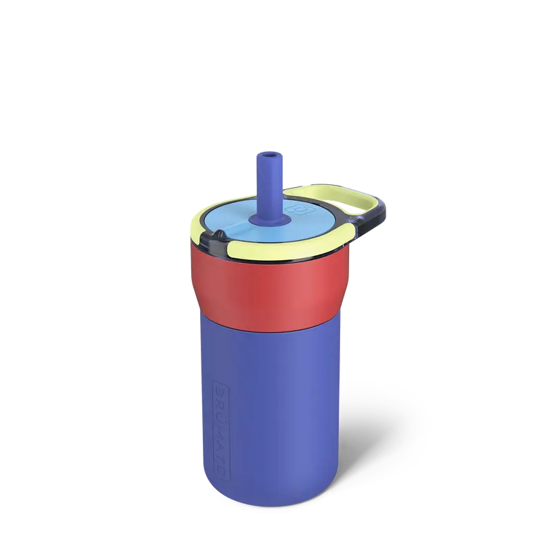 BrüMate Leap 12oz Kids Straw Tumbler | 100% Leakproof Prevents Spills | Silicone Sleeve Protects From Dents & Dings | Keeps Ice 24+ Hours | Cup Holder Friendly