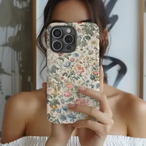 Vintage Flower Pattern Phone Case Spring Floral Cute Suitable for IPhone17 11 12 13 14 15 16 Pro Max Air Plus