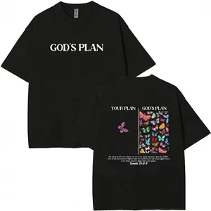 [ New Collection For Women ] God's Plan Unisex T-Shirt, Christian t shirts, Vintage 90s Graphic Tee, Gift Top Womenswear Cotton Streetwear Summer, Gift For Her, For Mom, For Womenswears
