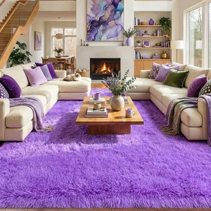 BOOPBEEP Modern Fluffy Shaggy Area Rug, Super Soft And Cozy Rug Non-Slip Plush Carpet, Floor Mat For Home Decor, Rug For Living Room, Bed Room, Dorm, Room Decor, Back To School Supplies, Accent Rugs And Floor Covering, Fuze Rug, Ideal Gift for Family