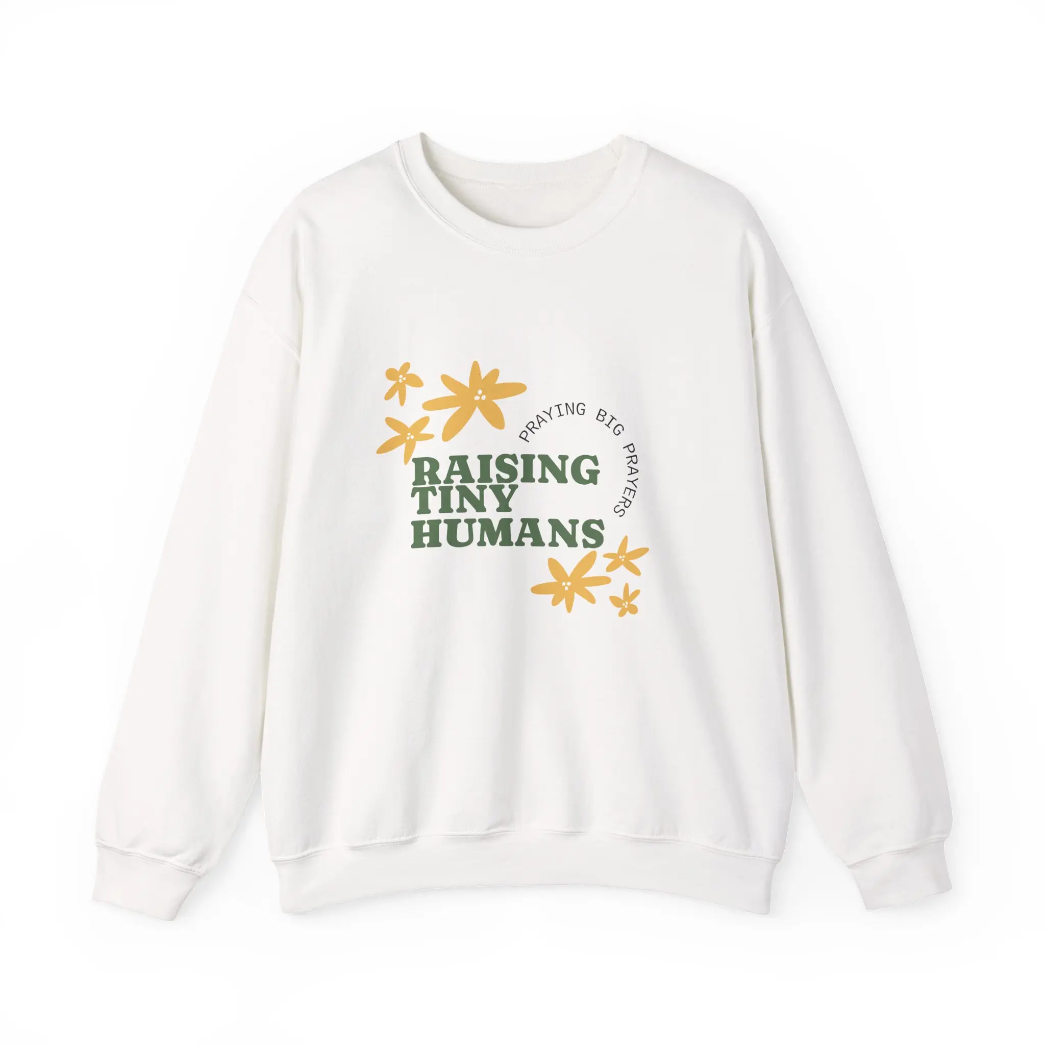 Raising Tiny Humans sweatshirt | Floral parenting crewneck