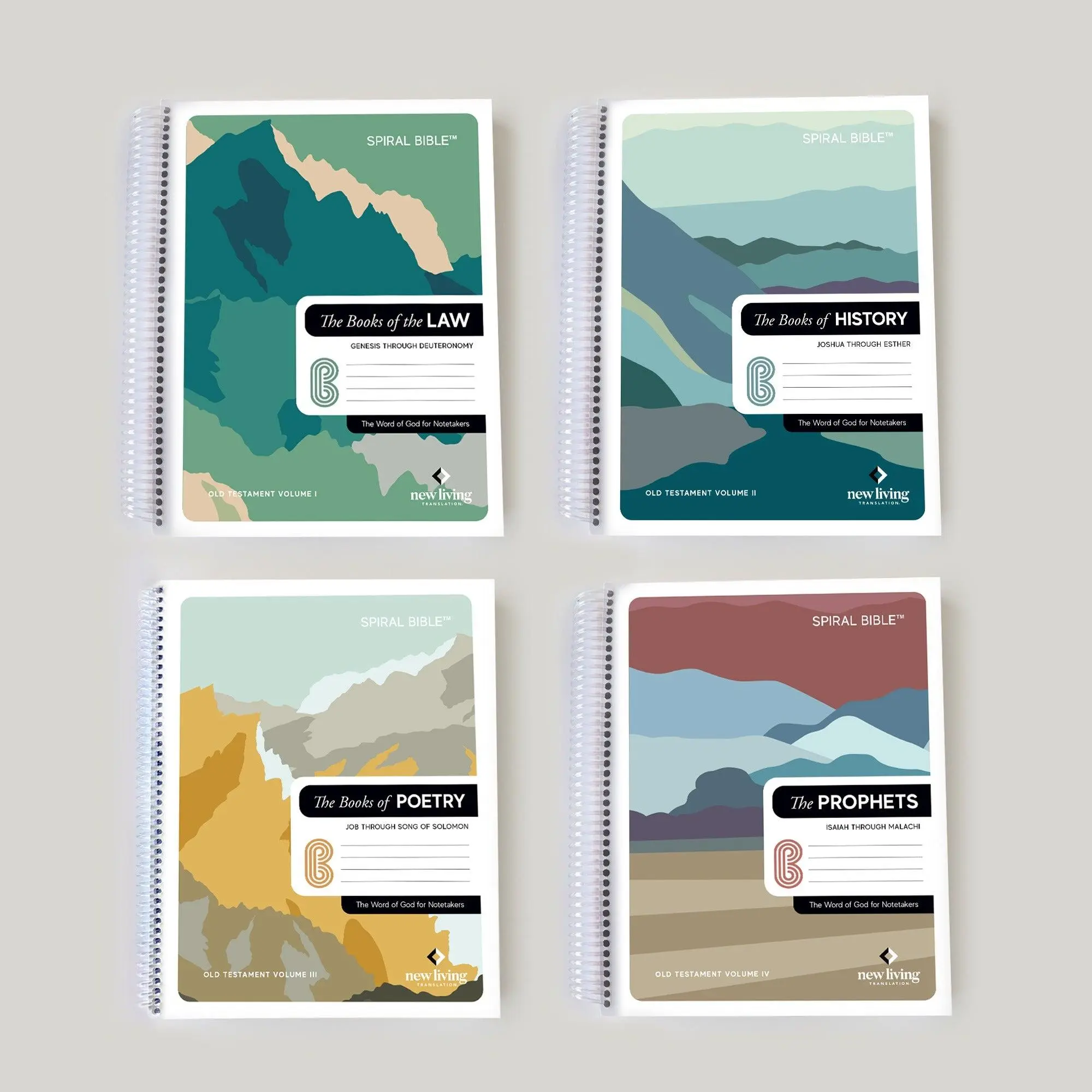 Spiral Bible™ NLT Old Testament Softcover Bundle - Ideal for Bible Study, Includes Genesis to Malachi, Deuteronomy