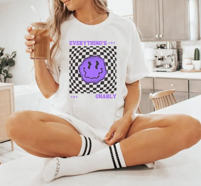 KATSEYE Everythings Gnarly T-Shirt, GNARLY Shirt, Katseye Shirt, Gift for Katseye Fan, Gnarly Boba T Shirt, Gnarly Fried Chicken Shirt