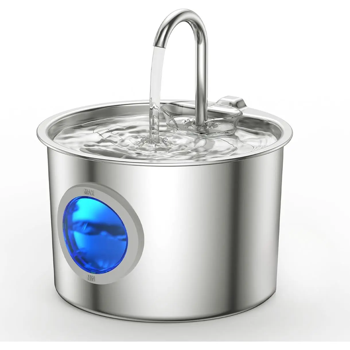 Cat Water Fountain Advanced 304 Stainless Steel 2.2L/74oz with Detachable Tank, Easy to Clean, Automatic Pet Fountain Quiet Cats Water Dispenser, Perfect for Cats Dogs Indoor