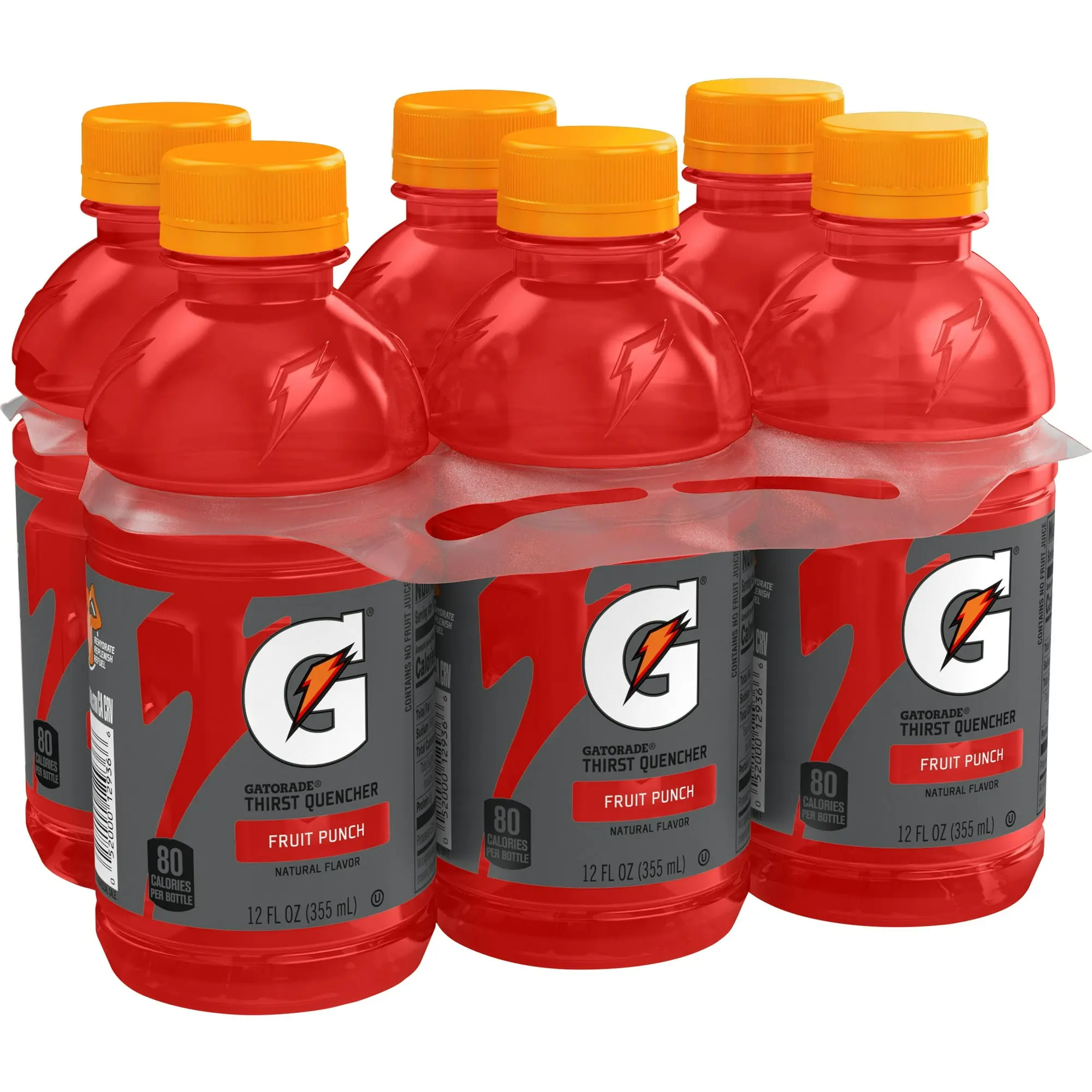 Gatorade Thirst Quencher Fruit Punch Sports Drink, 12 fl oz, 6 Count Gatorade Thirst Quencher Fruit Punch Sports Drink, 12 fl oz, 6 Count