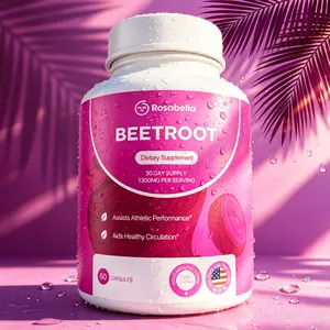 1X Rosabella Organic Beetroot Capsules (1300mg) for Blood Flow & Heart Health