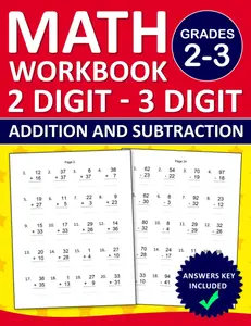 Math Workbook For Grade 2-3 Addition and Subtraction Exercises With Answers Key: 2nd and 3rd Grade Workbook Addition and Subtraction With 800 ... and 3 | 2nd and 3rd Grade Math Exercises book