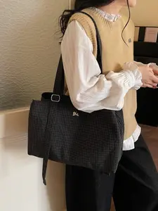 Large Capacity Tote Bag for Women, New Trendy Simple Handbag, Fashion Casual Shoulder Bag, Stylish Daily Use Accessories, Casual Handbags