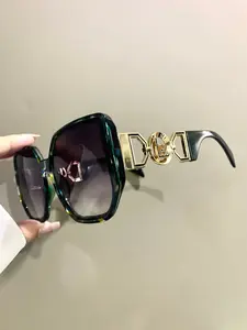 Trendy Fashionable Glasses, NovelHo llow Metal & PC Frame Temples, Eyeglasses for Men and Women, Large Polygonal Frames Eyewear for All Seasons, Stylish Glasses