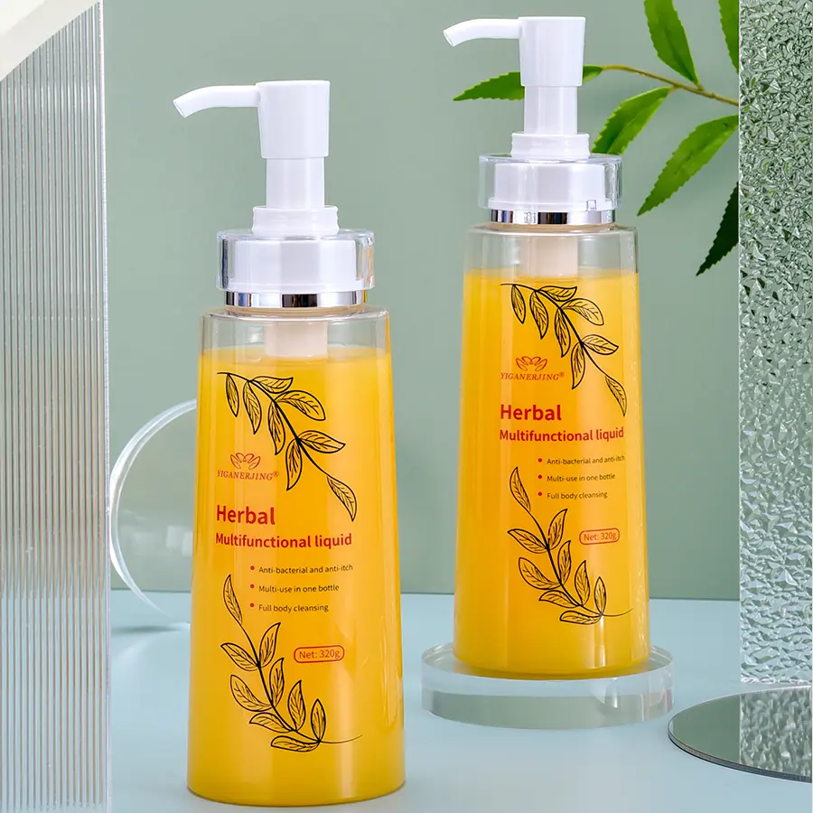 YIGANERJING Sulfur Soap Liquid Full Body Clean Anti Mite Gentle Moisturizing Bath Soap Liquid For Men Women 320G