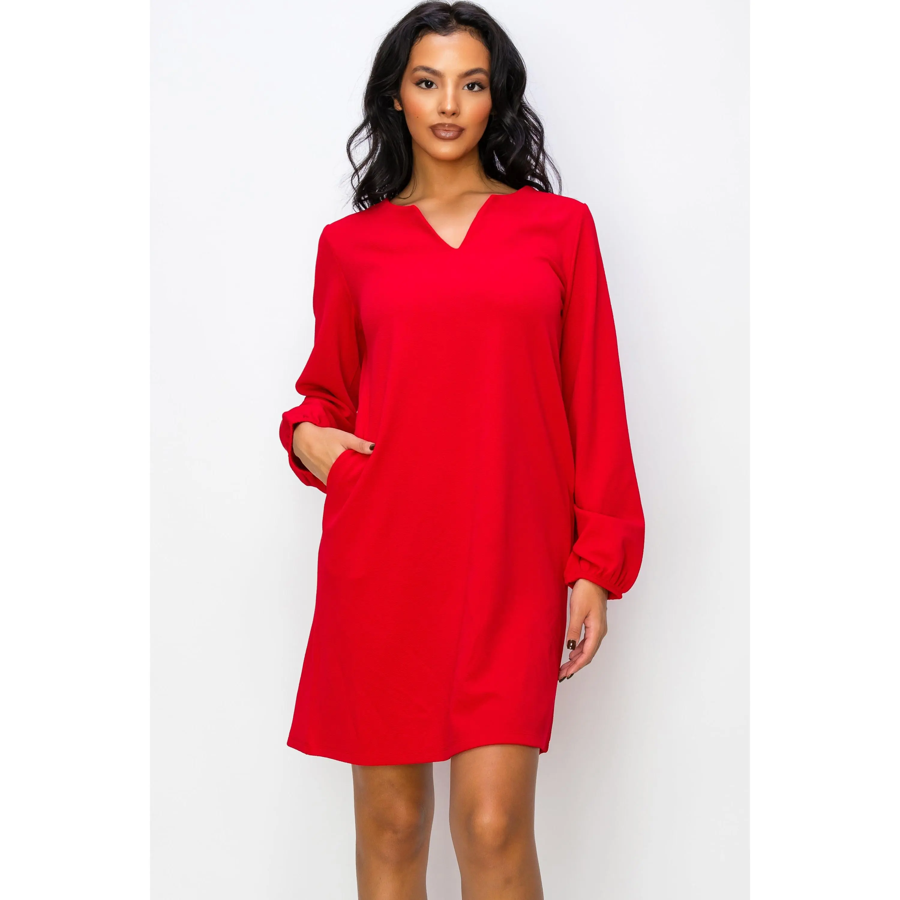 Women's Long Sleeve Shift Dress