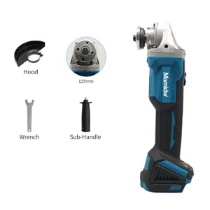 21V Cordless Portable Grinding Tool 125mm Grinding Cutting Blade Angle Grinding Tools for Home DIY Wood Metal and Plastic Surface Polishing and Processing