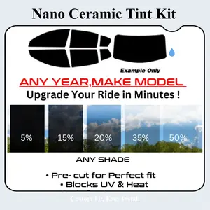 Pre-Cut Window Tint Kit – Custom Fit for Your Car | Easy DIY Install | Heat & UV Protection- NANO CERAMIC