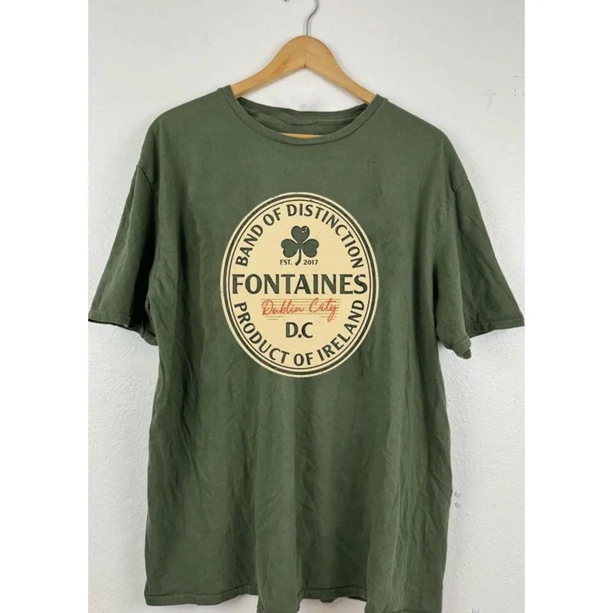 Fontaines D.C. Band Est 2017 Logo T Shirt Green All Size BT2171 A