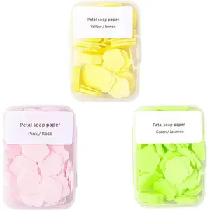 300pcs Portable Scented Disposable Soluble Hand Washing Soap Sheets, Mini Travel Soap Paper for Outdoor Travel Camping Hiking (Mix)