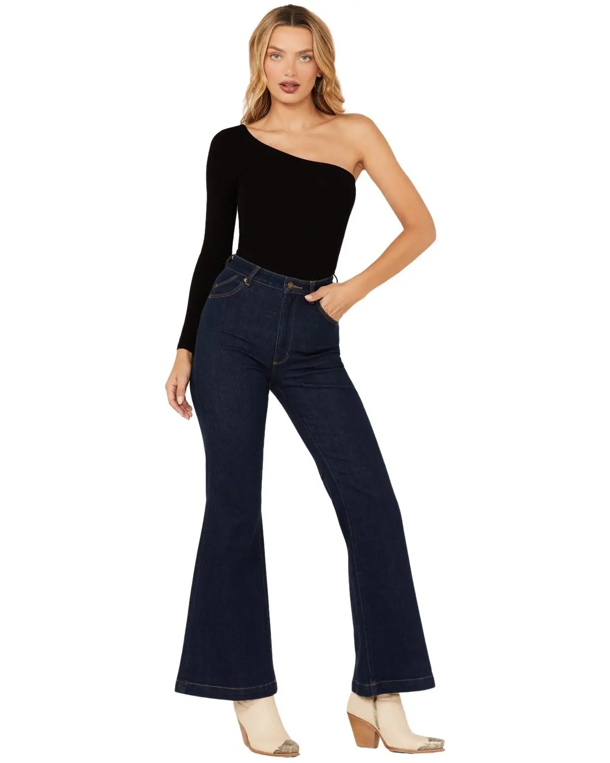 Rolla's Women's Dark Wash High Rise Alina Eastcoast Flare Jeans - R31j70