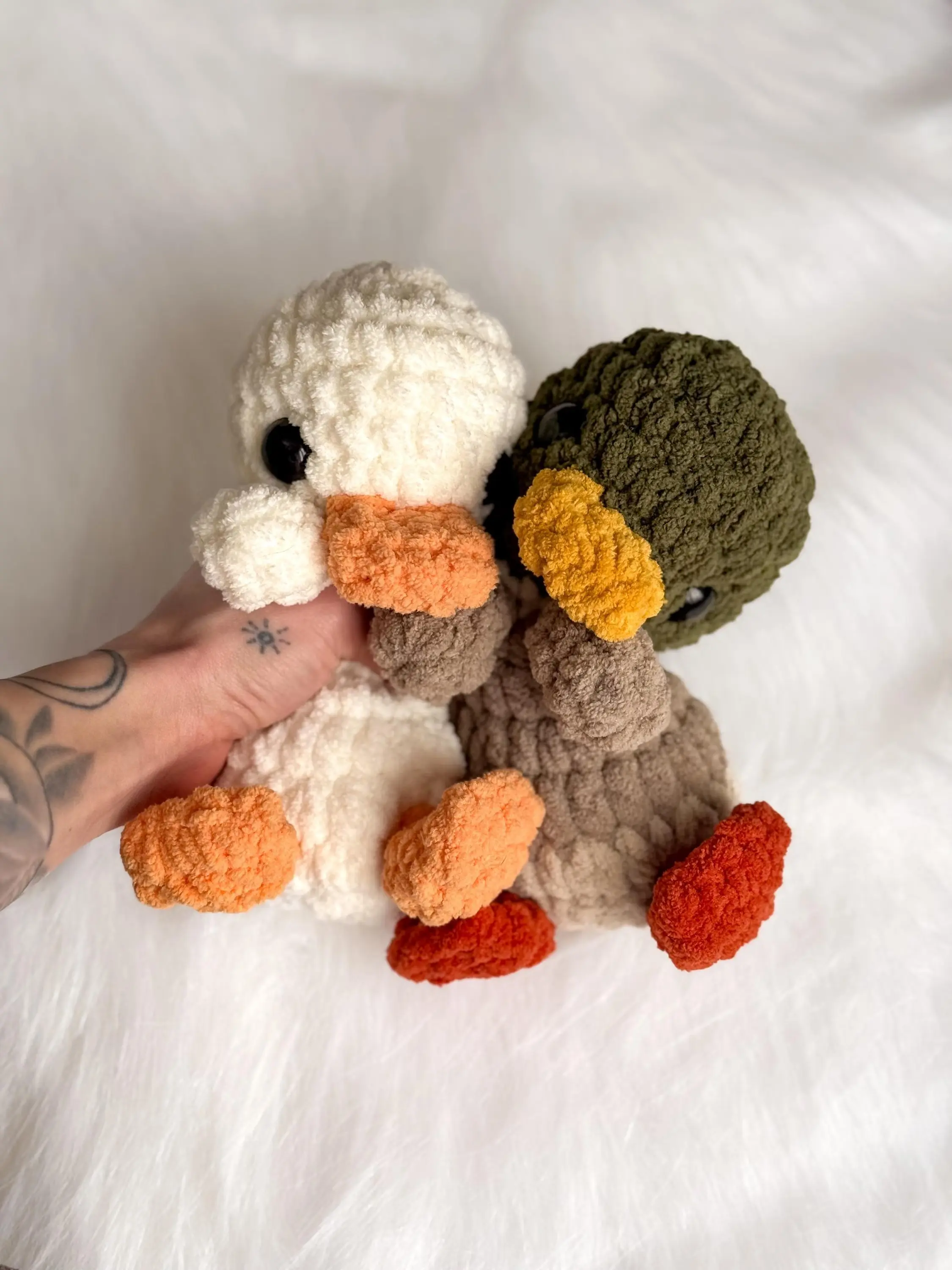 Loppy Puff - Dallas The Duckling Crochet, Cute Amigurumi Plush Toy, Handmade Soft Duck, Adorable Gift Or Nursery Decoration