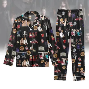 The Vampire Diaries Pajamas Set, Damon Salvatore Sleepwear, Stefan Salvatore T-Shirt Pants Pajamas, Tv Series Gift For Fan