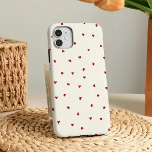 Simple Red Heart Slim, Tough Phone Case for iPhone, Gift for her for him