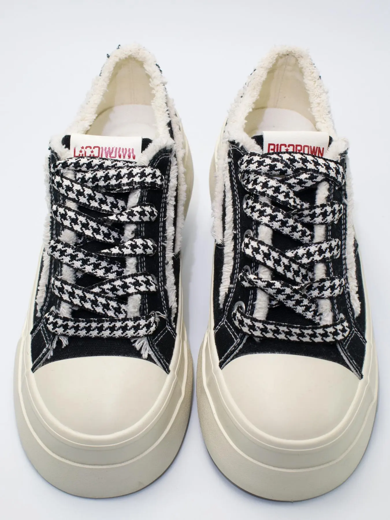 Houndstooth Pattern Shoelaces, Casual Versatile Secure Lace Up Sports Sneaker Shoes Laces, Shoes Accessories for Women & Men