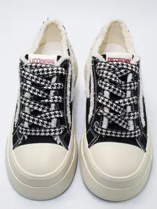Houndstooth Pattern Shoelaces, Casual Versatile Secure Lace Up Sports Sneaker Shoes Laces, Shoes Accessories for Women & Men