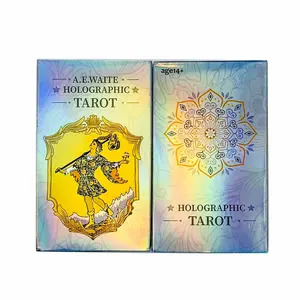 Classic Rider-Waite Tarot Card Game with 78 Durable Tarot Cards, Includes Holographic Flash Cards, Perfect Gift for Tarot Enthusiasts & Beginners
